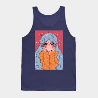 Shy anime girl Tank Top